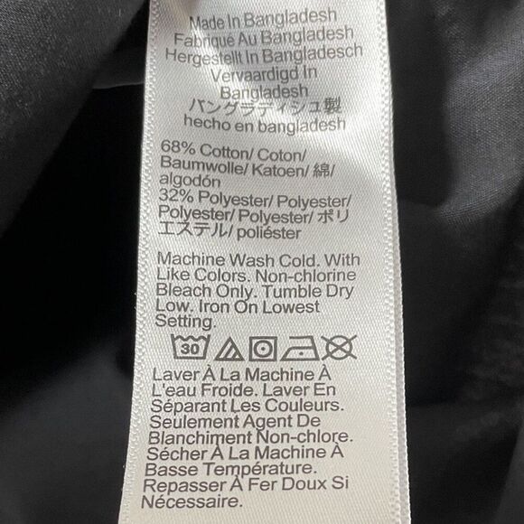 J.CREW Performance Dress Shirt Men XXL Slim Black Button Up Spread Collar AS991 - Picture 8 of 10